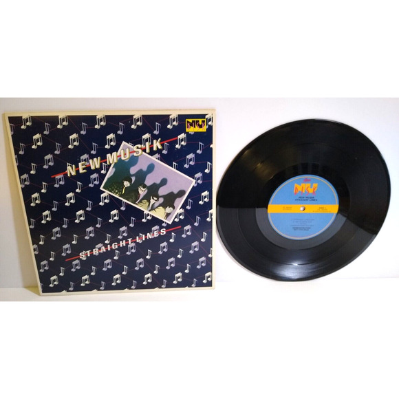 New Musik Straight Lines Vinyl 10" Record New Wave Synth-Pop Living By Numbers - Picture 4 of 4